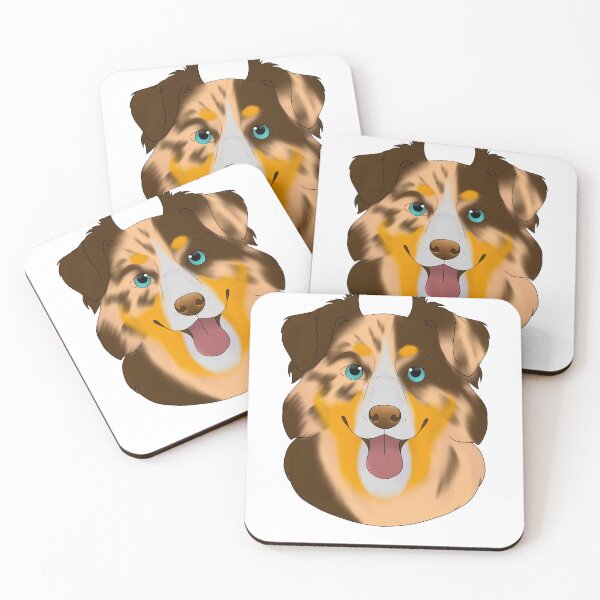 Item preview, Australian shepherd red Merle tricolor  designed and sold by Cynthiaetal.