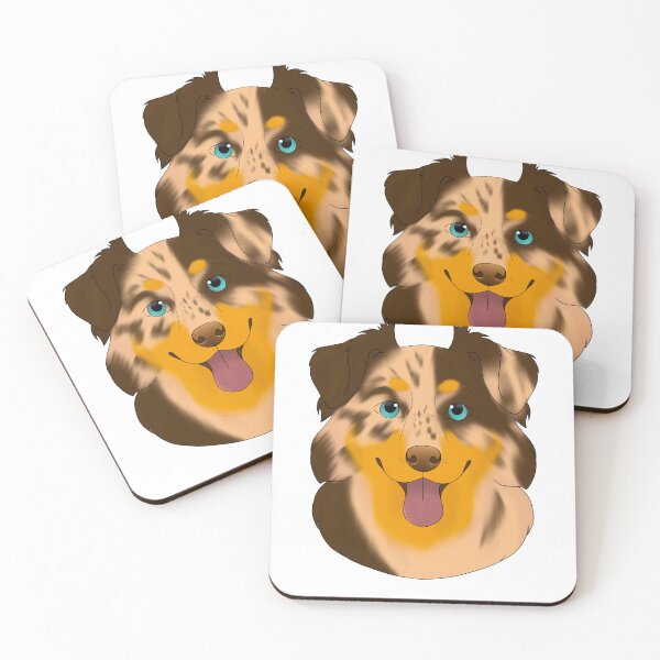 Item preview, Australian shepherd red Merle and tan designed and sold by Cynthiaetal.