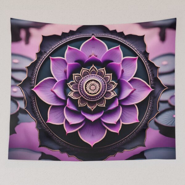 Item preview, Tranquil Pond Lotus Mandala designed and sold by SpiritualManda.