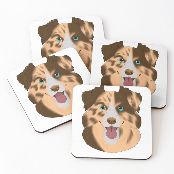 Item preview, Australian shepherd red Merle and white designed and sold by Cynthiaetal.