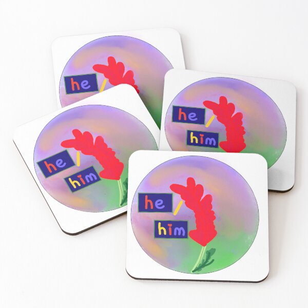 Item preview, he/him pronouns (nature inspired) designed and sold by frogcherry.