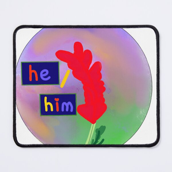 Item preview, he/him pronouns (nature inspired) designed and sold by frogcherry.