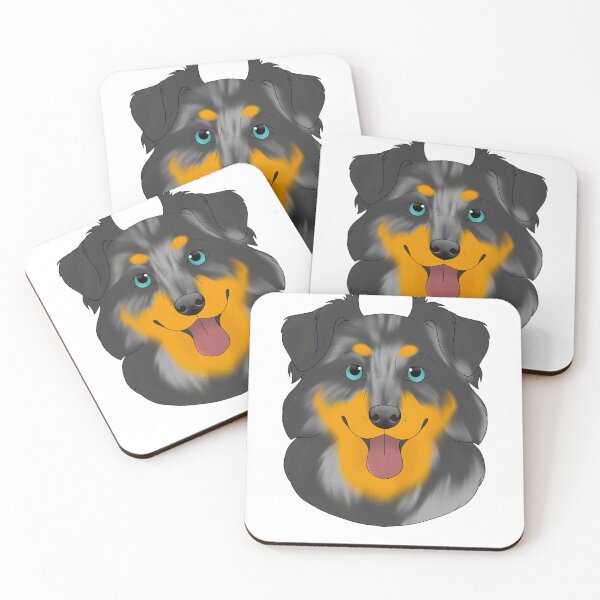 Item preview, Australian shepherd blue Merle and tan designed and sold by Cynthiaetal.