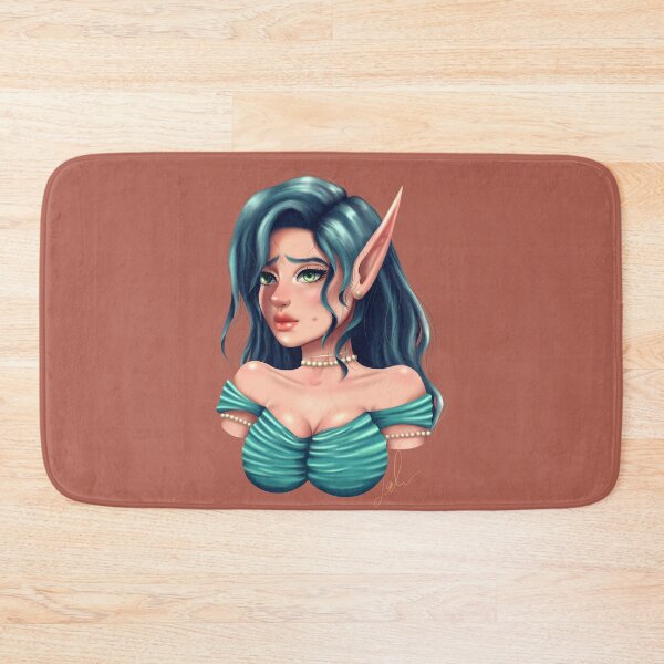 Item preview, Sad blue haired elf girl designed and sold by JackieDsArt.