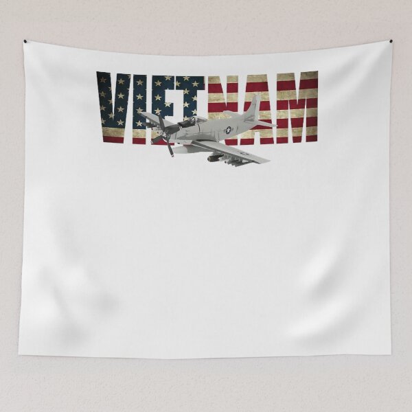 Item preview, A-1 Skyraider Airplane Vietnam Veteran Plane US Flag designed and sold by defabiosofxs.