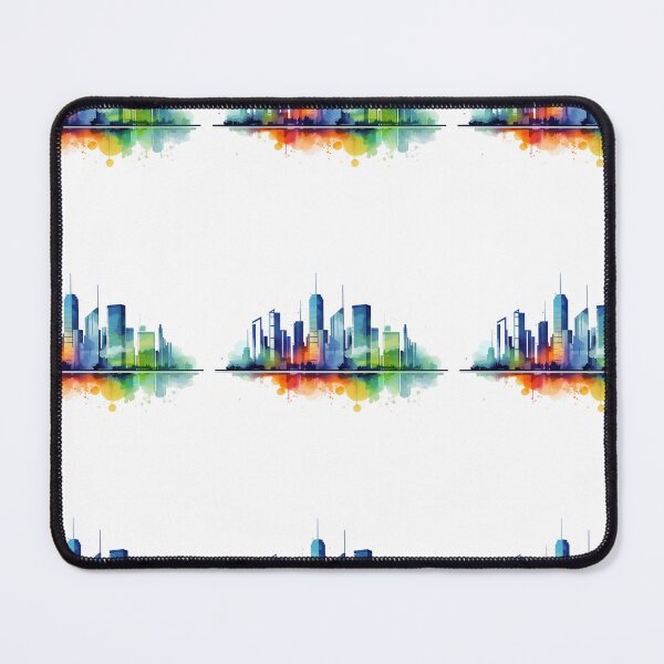 Item preview, Urban Elegance with Rainbow Colored Cityscape Downtown Design designed and sold by Ignorant-Artist.