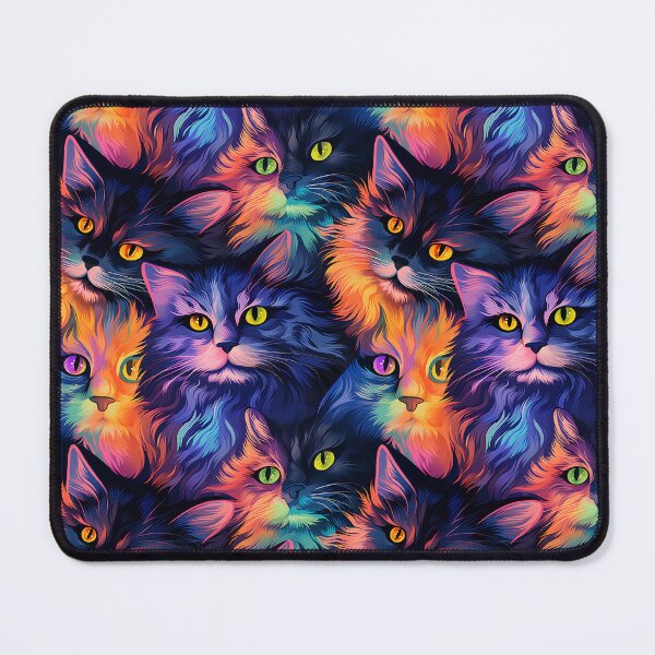 Item preview, Cosmic Cat Rebellion: Postmodernist Meow in Twilight Hues designed and sold by polonuim210.