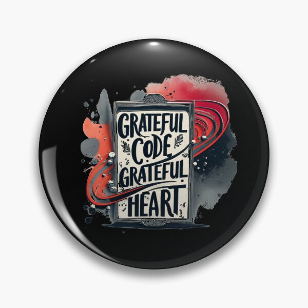 Item preview, Grateful Code Grateful Heart Funny Thanksgiving Quote designed and sold by Osa-Store.