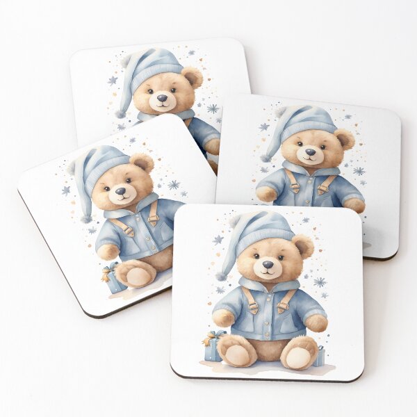 Item preview, Watercolor cute Christmas bear clipart, cute Teddy bear, Christmas mood clipart, funny Christmas clipart designed and sold by Zenalia.