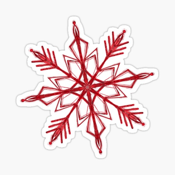 Item preview, Merry Hexmas - Red Snowflake Single designed and sold by Neon-Harvest.