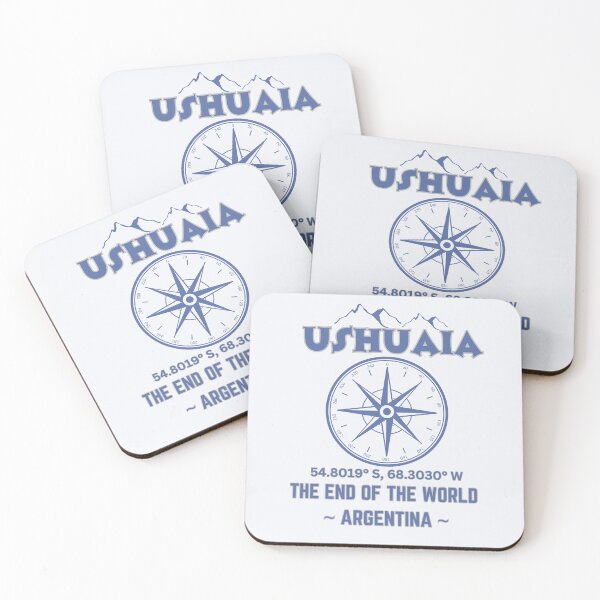Item preview, Ushuaia Argentina - The city of the end of the world - vintage compass designed and sold by dwangarts.