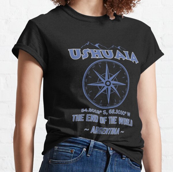 Item preview, Ushuaia Argentina - The city of the end of the world - vintage compass designed and sold by dwangarts.