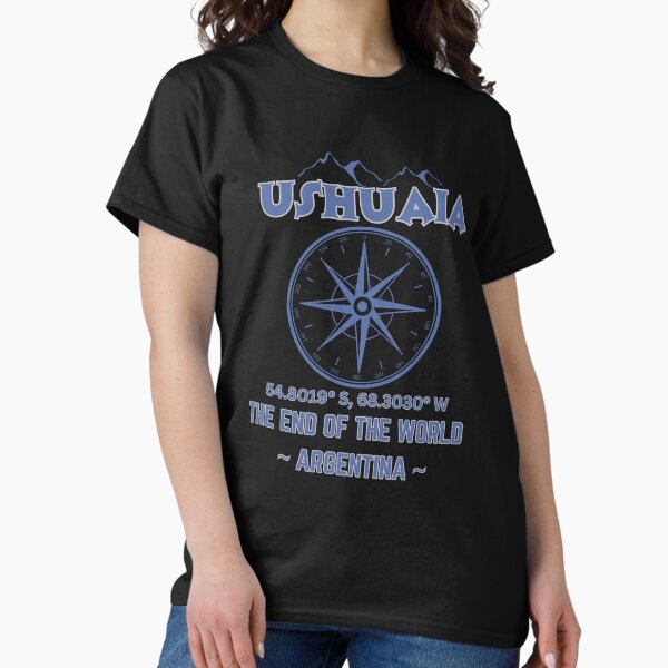 Item preview, Ushuaia Argentina - The city of the end of the world - vintage compass designed and sold by dwangarts.