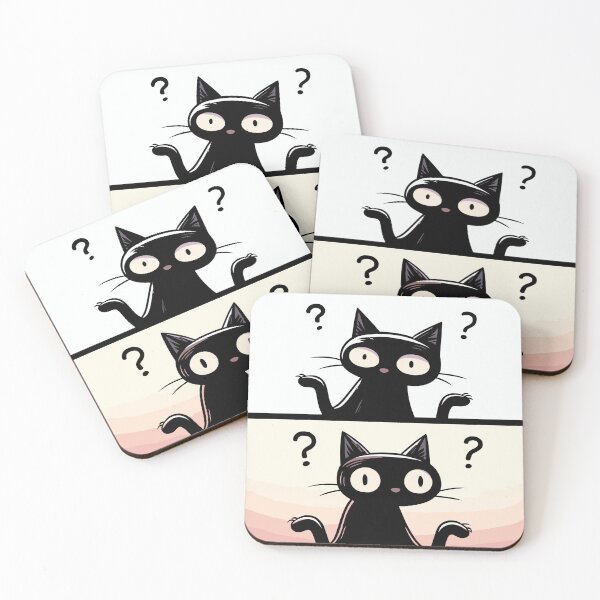 Item preview, Confused Black Cats designed and sold by TomFrontierArt.