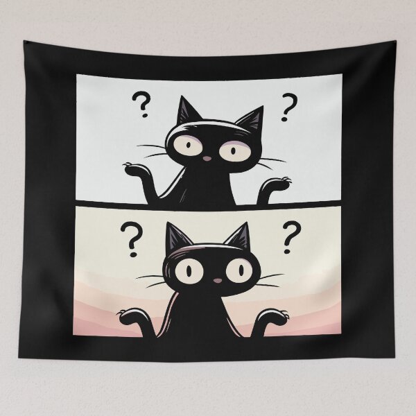 Item preview, Confused Black Cats designed and sold by TomFrontierArt.