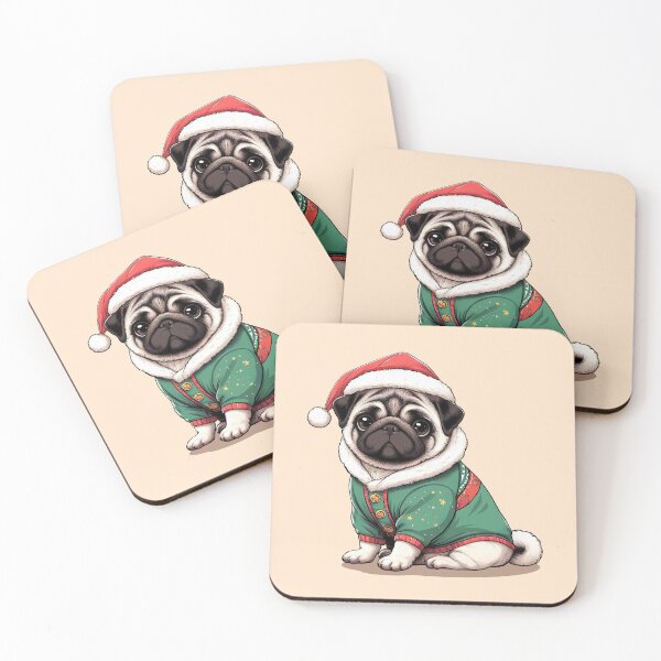 Item preview, Cute Christmas Pug in Sweater designed and sold by KAI-Studio.