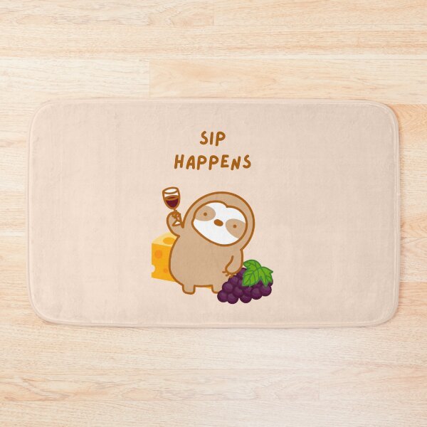 Item preview, Sip Happens Red Wine Sloth designed and sold by theslothinme.