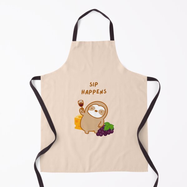Item preview, Sip Happens Red Wine Sloth designed and sold by theslothinme.