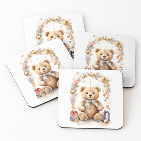 Item preview, Watercolor cute Christmas bear clipart, cute Teddy bear, Christmas mood clipart, funny Christmas clipart designed and sold by Zenalia.