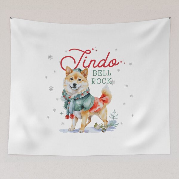 Item preview, Dog  in Christmas Background-  Cute  Christmas vintage  & witty quote designed and sold by mndesignworx.