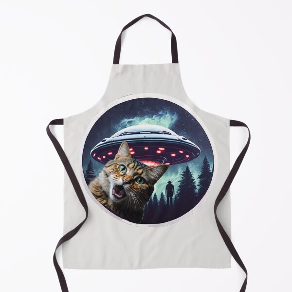 Item preview, Cat surprised by alien invasion ,UFO s  designed and sold by erozzz.