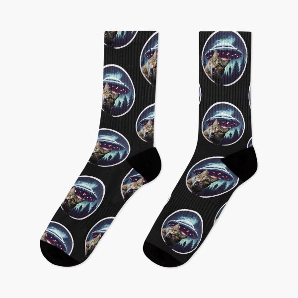 Item preview, Cat surprised by alien invasion ,UFO s  designed and sold by erozzz.