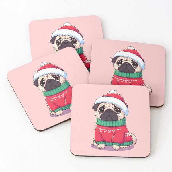 Item preview, Cute Christmas Pug in Sweater designed and sold by KAI-Studio.