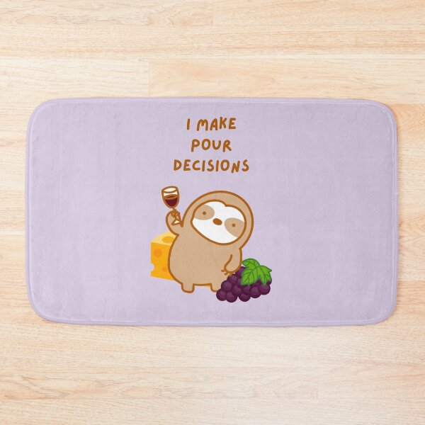 Item preview, I Make Poor Decisions Red Wine Sloth  designed and sold by theslothinme.