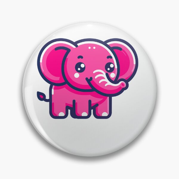 Artikelvorschau, Retro Pixelart rosa Elefant entworfen und verkauft von sbachstroem.