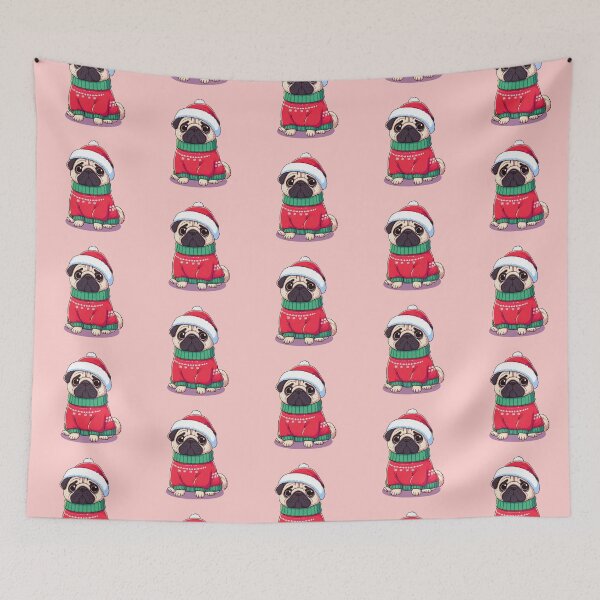 Item preview, Cute Christmas Pug in Sweater designed and sold by KAI-Studio.