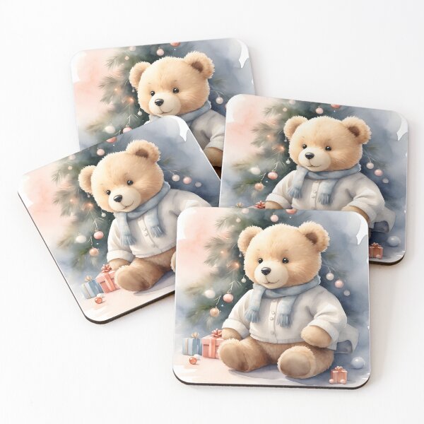 Item preview, Watercolor cute Christmas bear clipart, cute Teddy bear, Christmas mood clipart, funny Christmas clipart designed and sold by Zenalia.