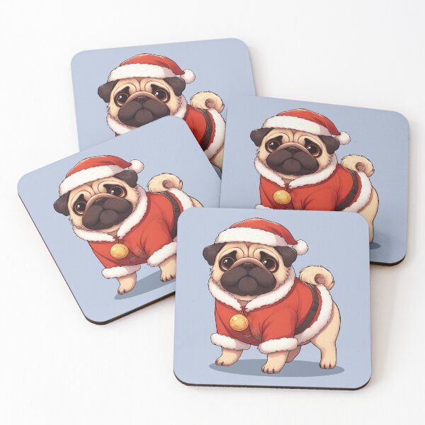 Item preview, Cute Christmas Pug Santa designed and sold by KAI-Studio.