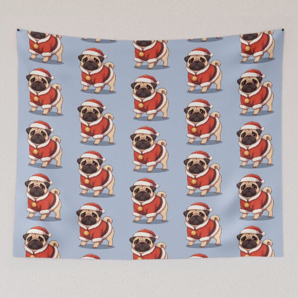 Item preview, Cute Christmas Pug Santa designed and sold by KAI-Studio.