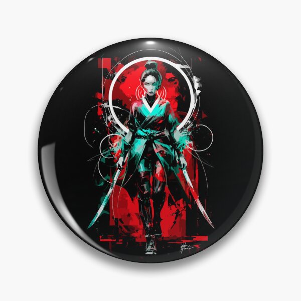 Item preview, Cyberpunk Samurai Anime GIRL with Samurai Sword Chanpuru  Ronin designed and sold by PhotoArtMC.