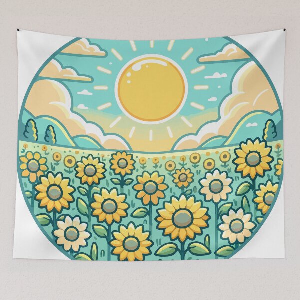 Item preview, Vibrant Sunny Summer Blooming Sunflower Field designed and sold by OniumEth.