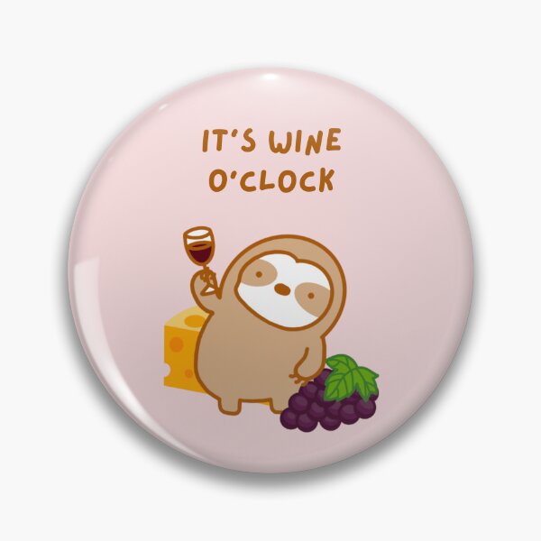 Item preview, Wine O’clock Wine and Cheese Sloth  designed and sold by theslothinme.