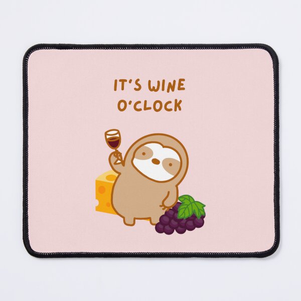 Item preview, Wine O’clock Wine and Cheese Sloth  designed and sold by theslothinme.
