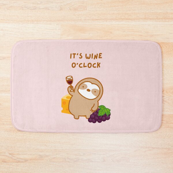 Item preview, Wine O’clock Wine and Cheese Sloth  designed and sold by theslothinme.