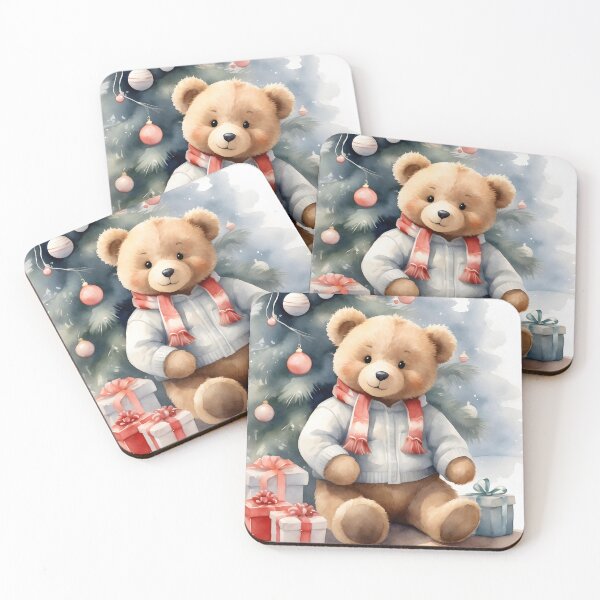 Item preview, Watercolor cute Christmas bear clipart, cute Teddy bear, Christmas mood clipart, funny Christmas clipart designed and sold by Zenalia.