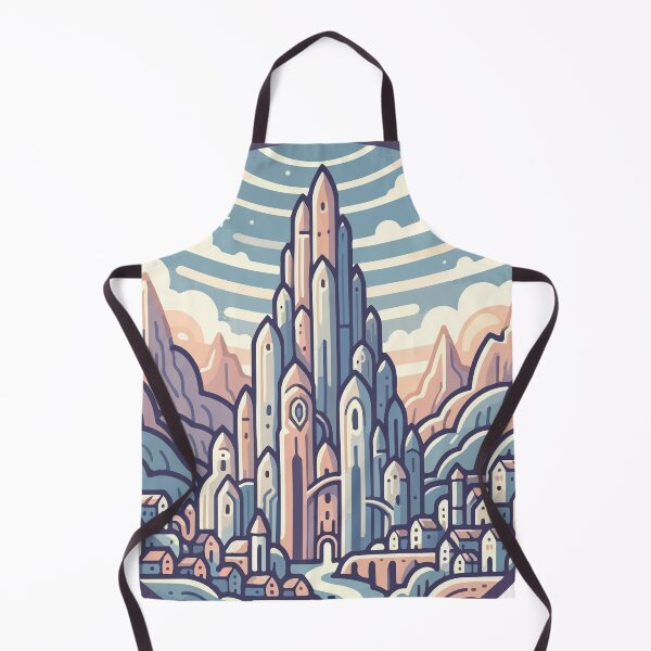 Item preview, Mystic Crystal Cityscape - Enchanted Mountain Town designed and sold by OniumEth.