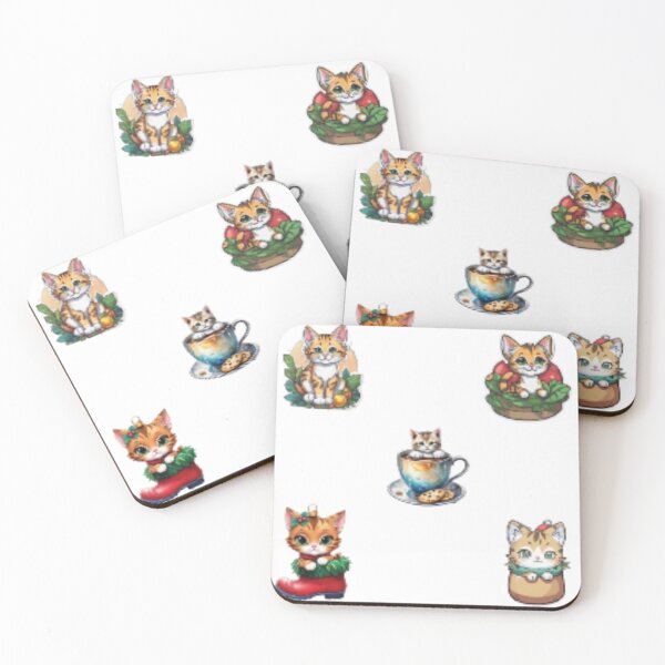 Item preview,  christimas cat stickers designed and sold by Graphichop.