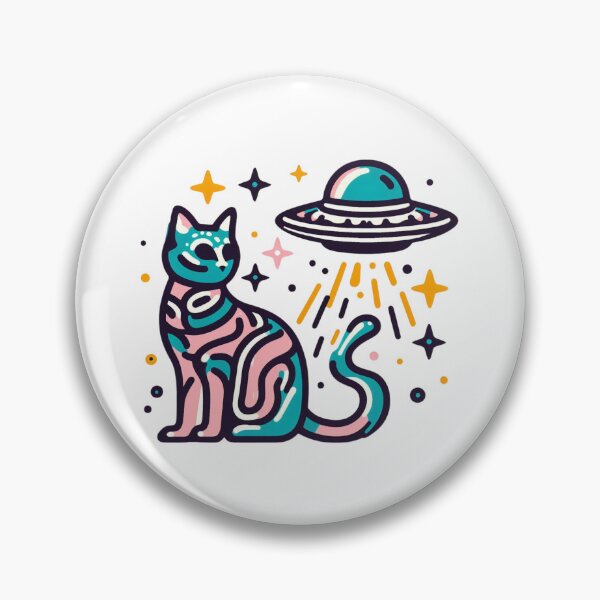 Artikelvorschau, Katzen-UFO spielt Katze, Katzenkult entworfen und verkauft von sharon1210.