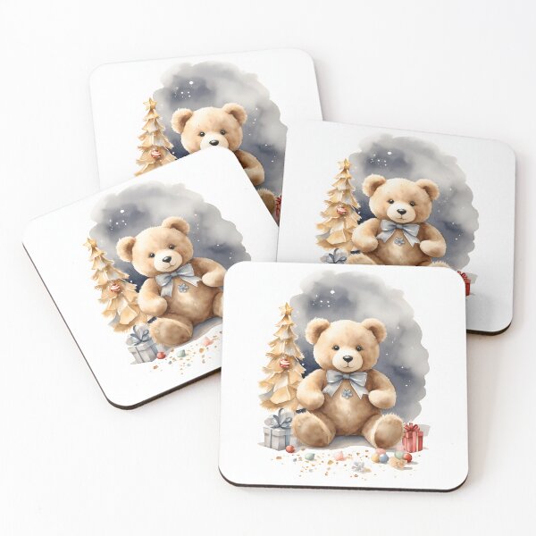Item preview, Watercolor cute Christmas bear clipart, cute Teddy bear, Christmas mood clipart, funny Christmas clipart designed and sold by Zenalia.