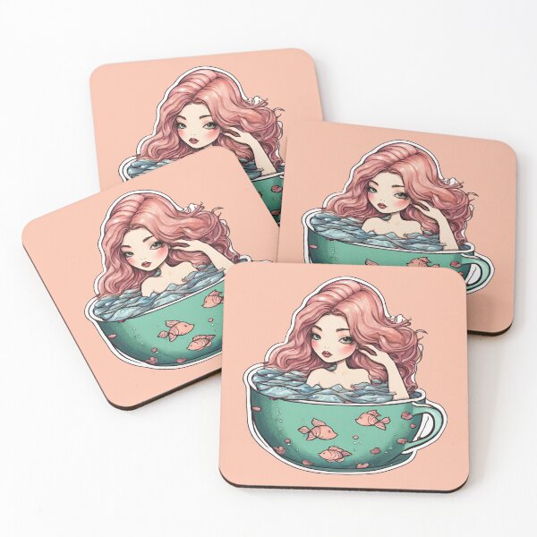 Item preview, Mermaid in a Tea Cup designed and sold by DesignsBuyGem.