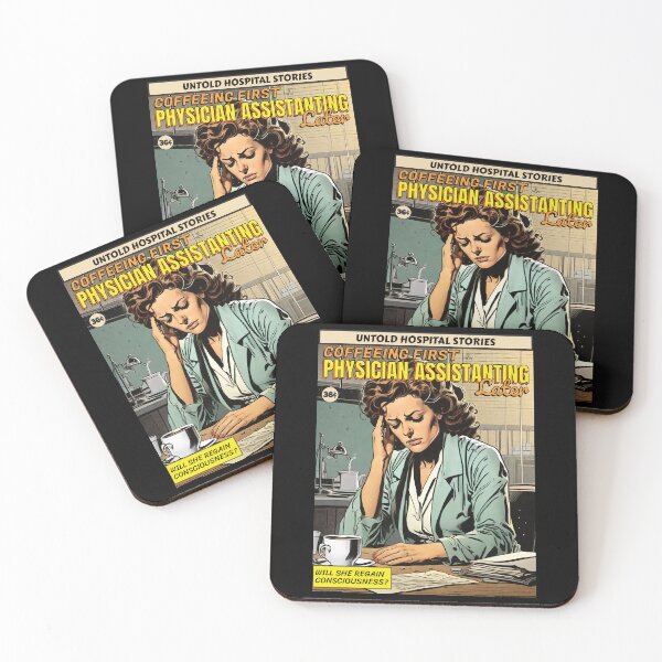 Item preview, Coffeeing First, Physician Assistanting Later - Funny Vintage Retro Comic Book Cover Art Style designed and sold by thecatcouch.