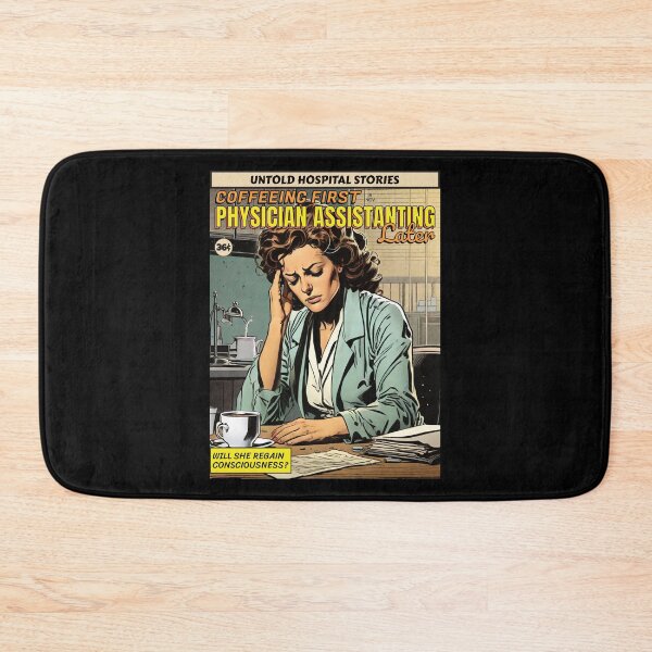 Item preview, Coffeeing First, Physician Assistanting Later - Funny Vintage Retro Comic Book Cover Art Style designed and sold by thecatcouch.