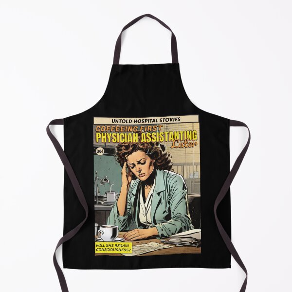Item preview, Coffeeing First, Physician Assistanting Later - Funny Vintage Retro Comic Book Cover Art Style designed and sold by thecatcouch.