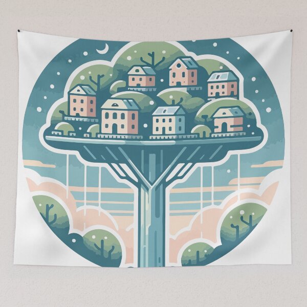 Item preview, Stylized Fantasy Tree Village designed and sold by OniumEth.