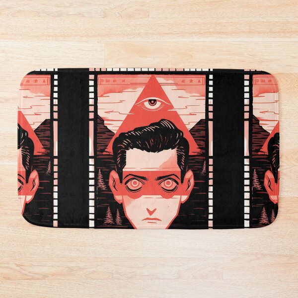 Item preview, Black and red surrealist pyramid postal stamp- Ink work designed and sold by octoboobs.