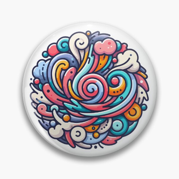Item preview, Vibrant Abstract Whirlpool Doodle Art designed and sold by OniumEth.